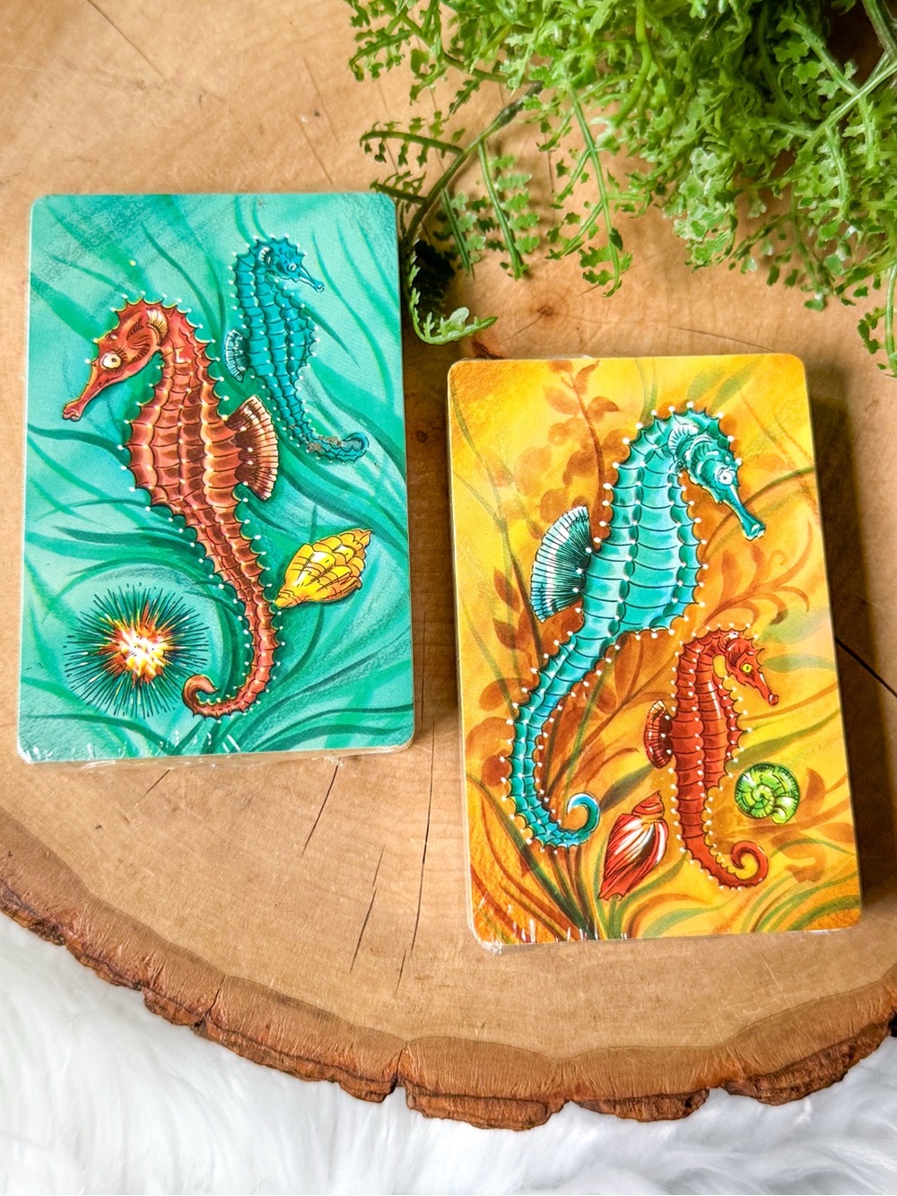 2 Packs Vintage Trump Seahorse Playing Cards USA New Old Stock!